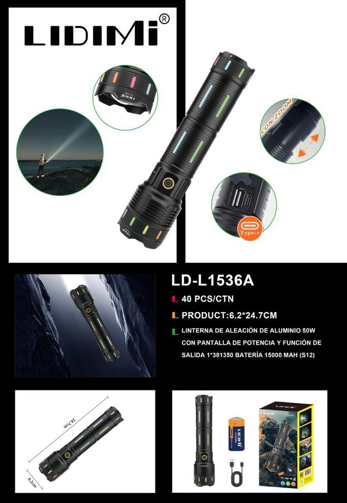 LINTERNA LIDIMI 60W |L1536A|  