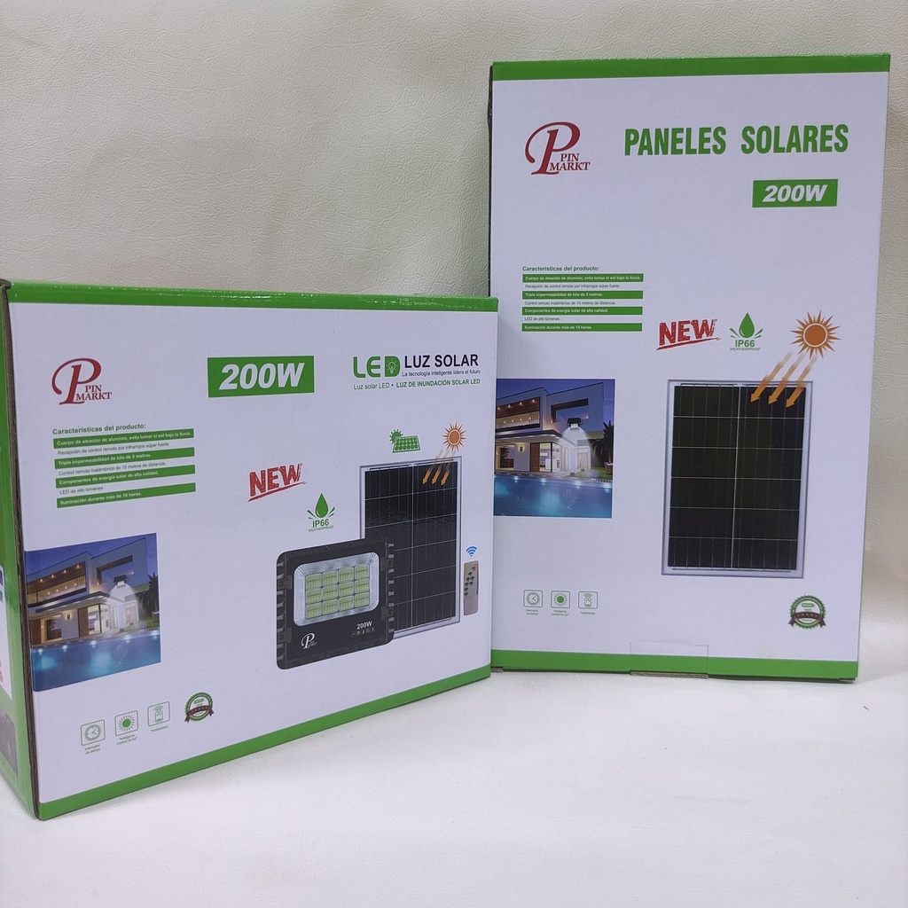 REFLECTOR 200W CON PANEL SOLAR  |090631-10| 