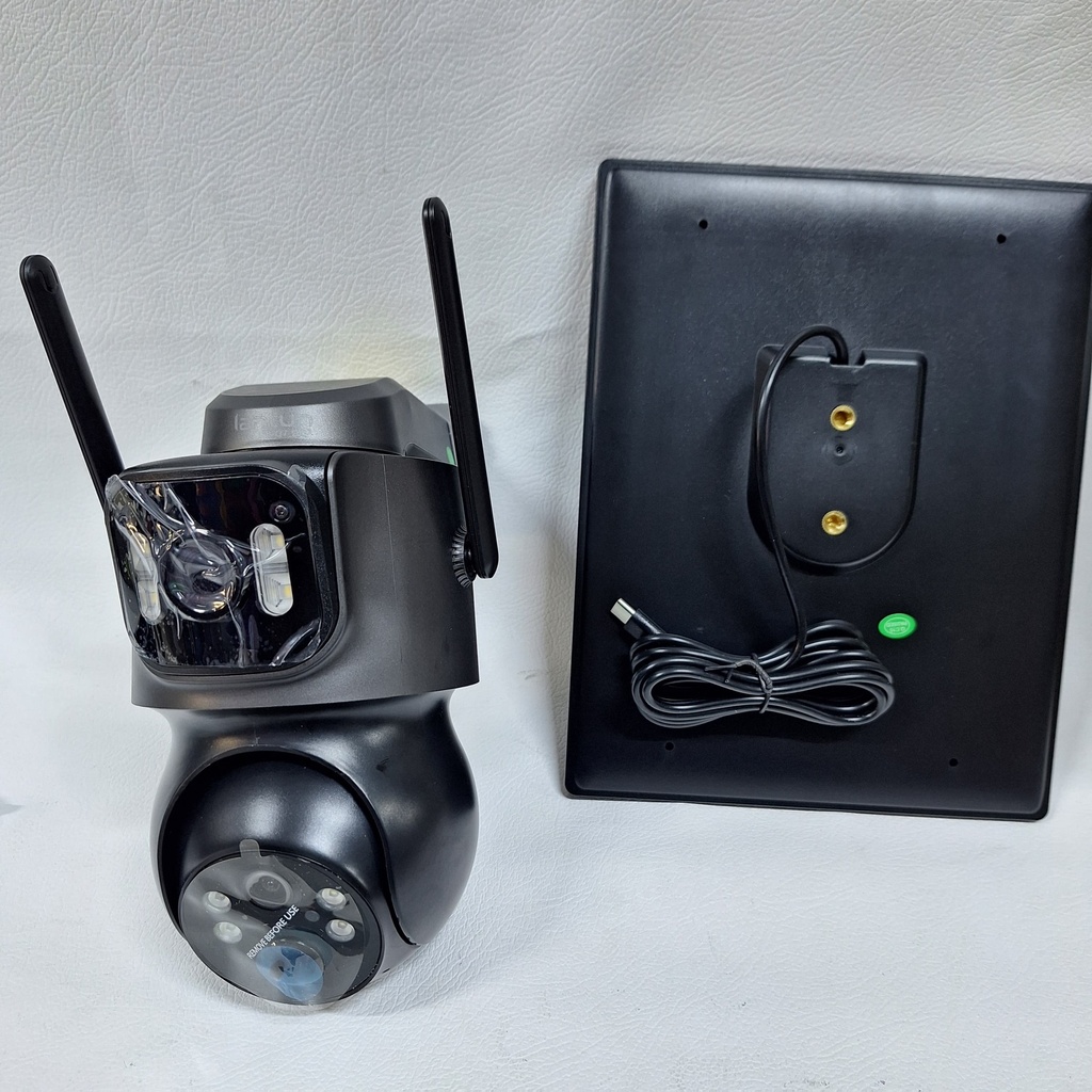 CAMARA DOBLE LENTE CON PANEL SOLAR Y WIFI |TQ7-QQ4|