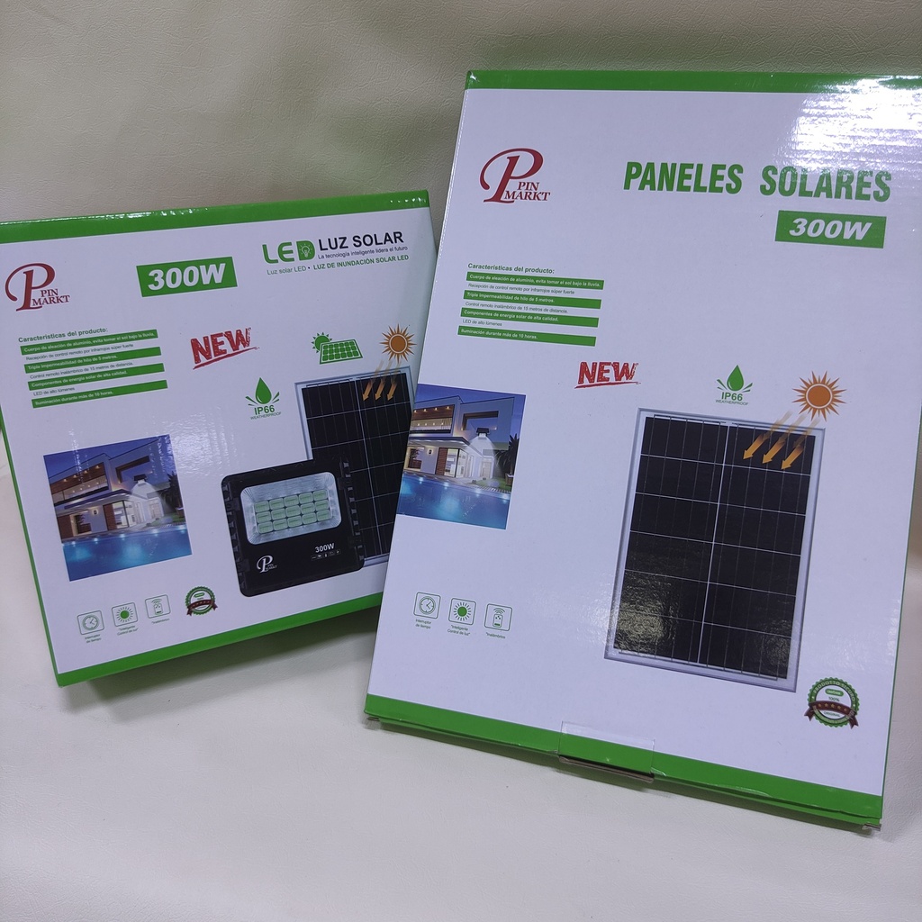 REFLECTOR 300W CON PANEL SOLAR  |090648-10| 