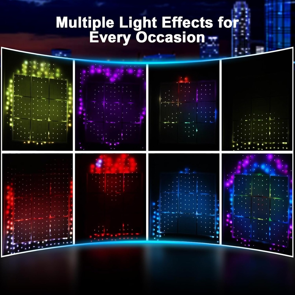 CORTINA DE LUZ INTELIGENTE 400 LEDS 2X2m |XY11822|