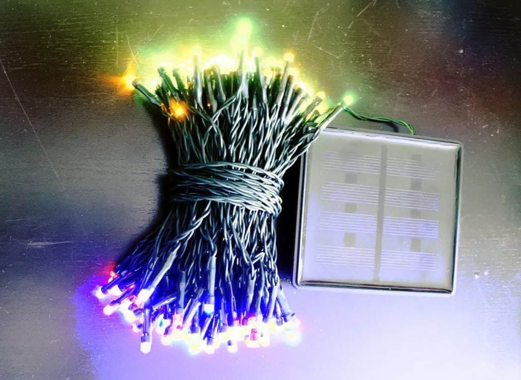 TIRA DE LUCES SOLAR MULTICOLOR NAVIDEÑAS -20M |FN6386|