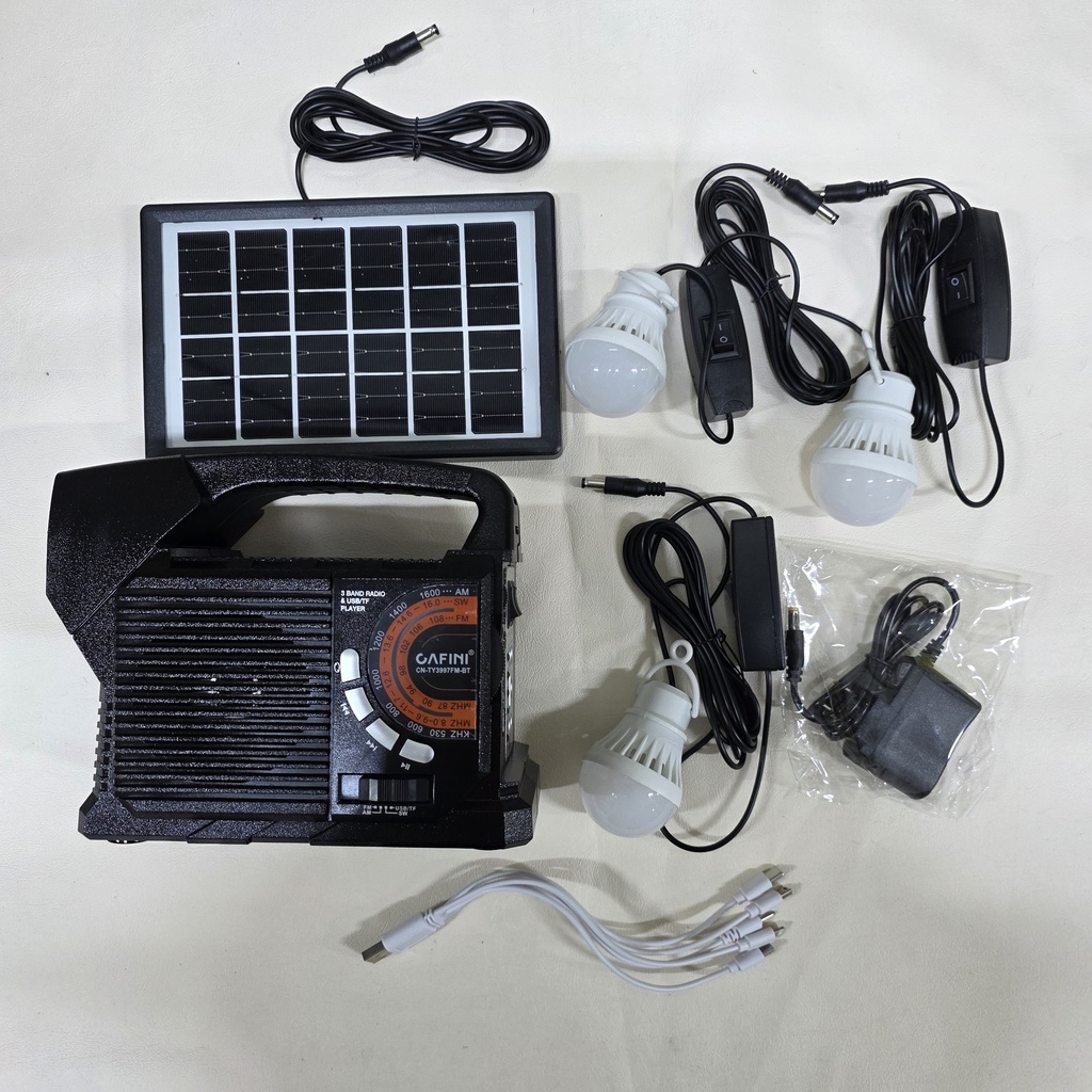 KIT SOLAR PORTATIL 20000mAh CAFINI CN-TY3997FM-BT