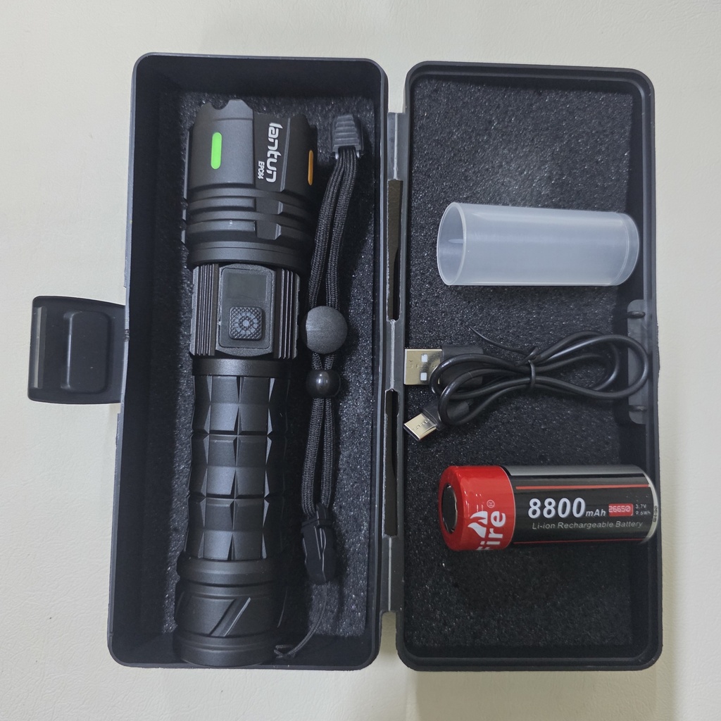 LINTERNA TACTICA LUZ BLANCA Y AMBAR |EPC-64|