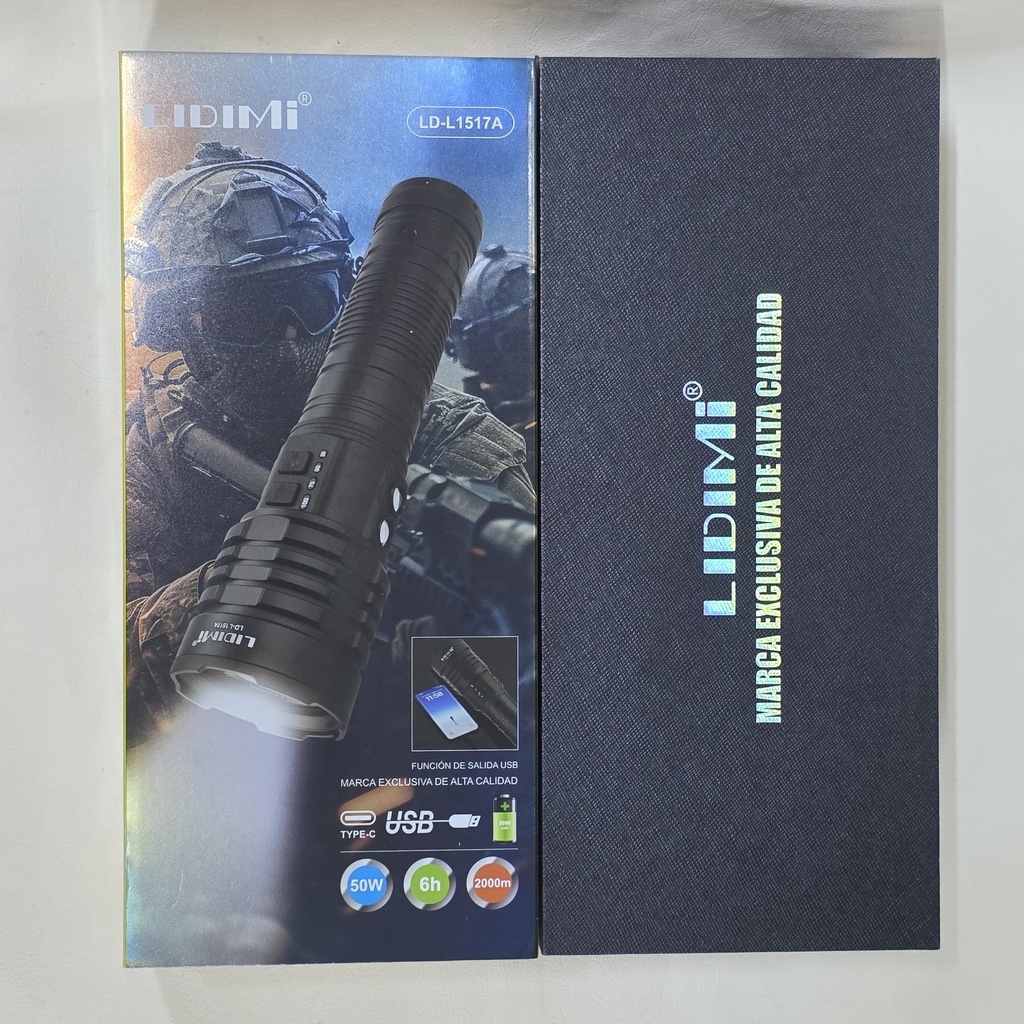 LINTERNA LIDIMI 50W CON SET DE FILTROS DE COLORES |L1517A| 