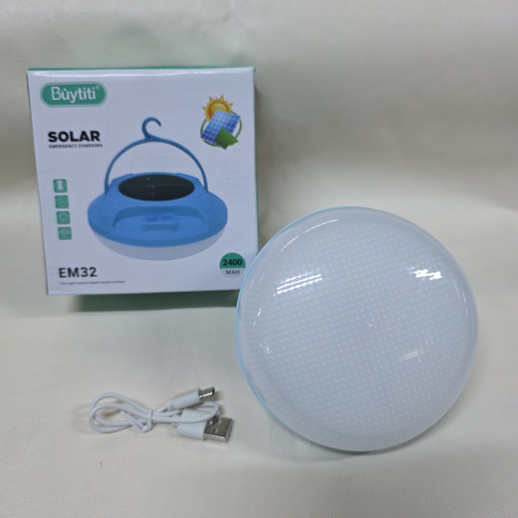 FOCO RECARGABLE Y SOLAR 2400 mAh |EM32|