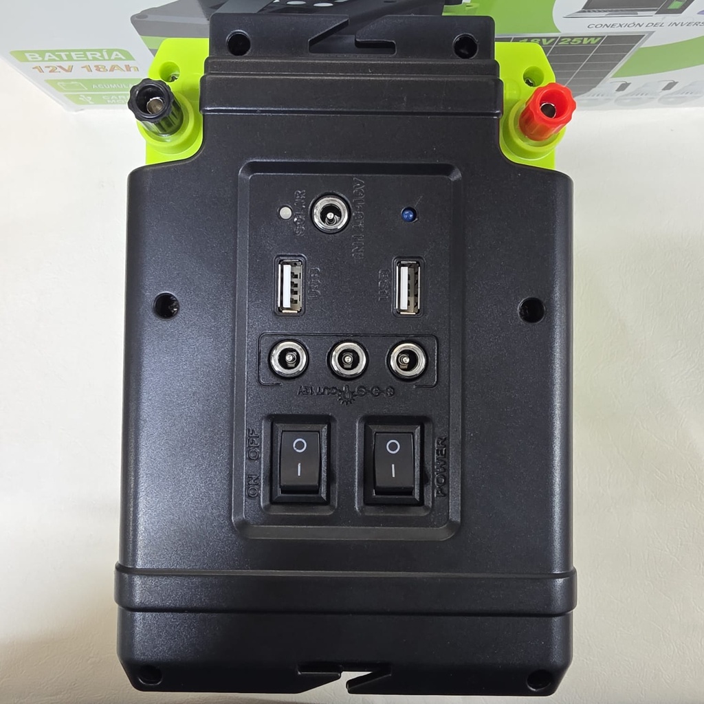 KIT SOLAR PORTATIL 18000mAh CAFINI CN-DC2615QS