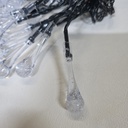 LUCES NAVIDEÑAS SOLAR LAGRIMAS DE FELICIDAD 5M 20 LED AMBAR