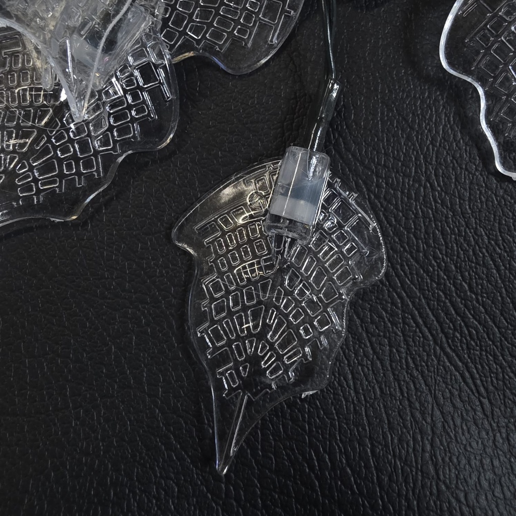 LUCES DE NAVIDAD SOLAR HOJA AMBAR 5M-20 LED