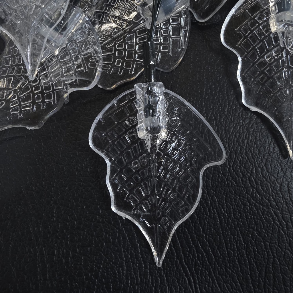 LUCES DE NAVIDAD SOLAR HOJA AMBAR 5M-20 LED