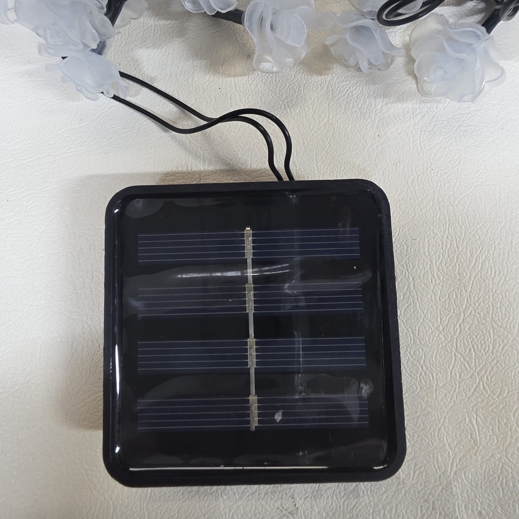 LUCES DE NAVIDAD SOLAR ROSA AMBAR 5M-20 LED