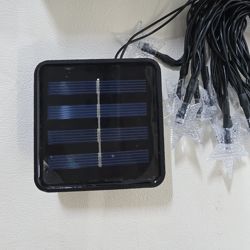 LUCES DE NAVIDAD SOLAR ESTRELLA BLANCA 5M-20 LED