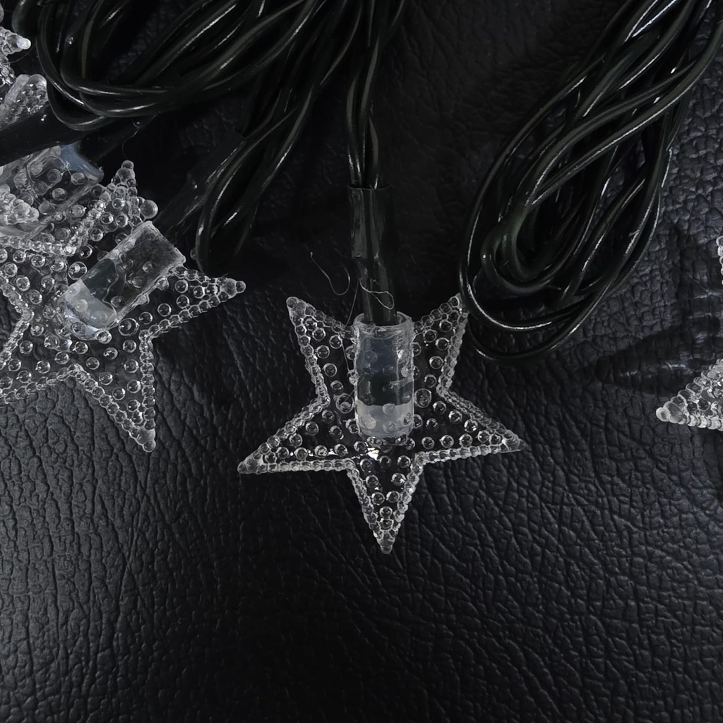 LUCES DE NAVIDAD SOLAR ESTRELLA AMBAR 5M-20LED