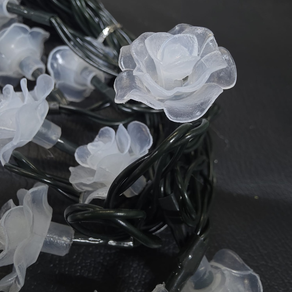 LUCES DE NAVIDAD SOLAR ROSA BLANCA 5M-20 LED