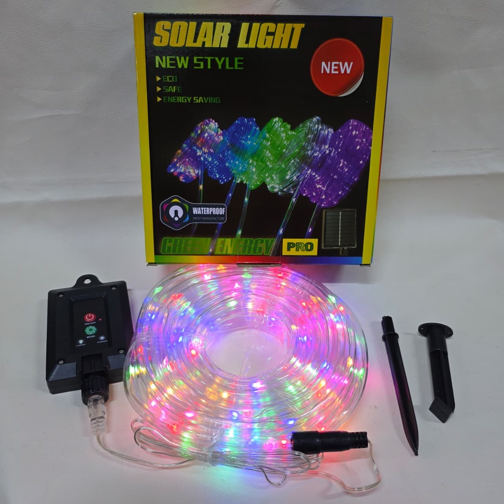 MANGUERA DE LUCES MULTICOLOR SOLAR 10M |SD12193|
