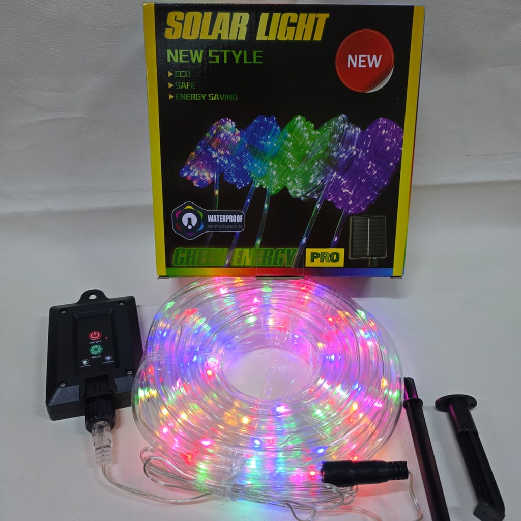 MANGUERA DE LUCES MULTICOLOR SOLAR 10M |SD12193|