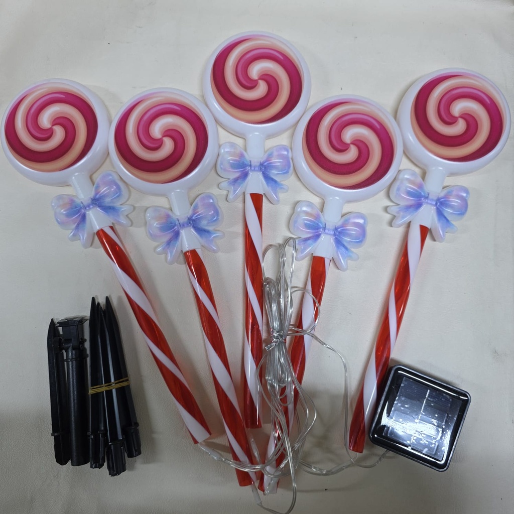 ESTACA NAVIDEÑA SOLAR PACK DE 5 |SD304|