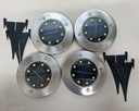 LUCES SOLARES DE PISO PLATEADA Pack-4 unid
