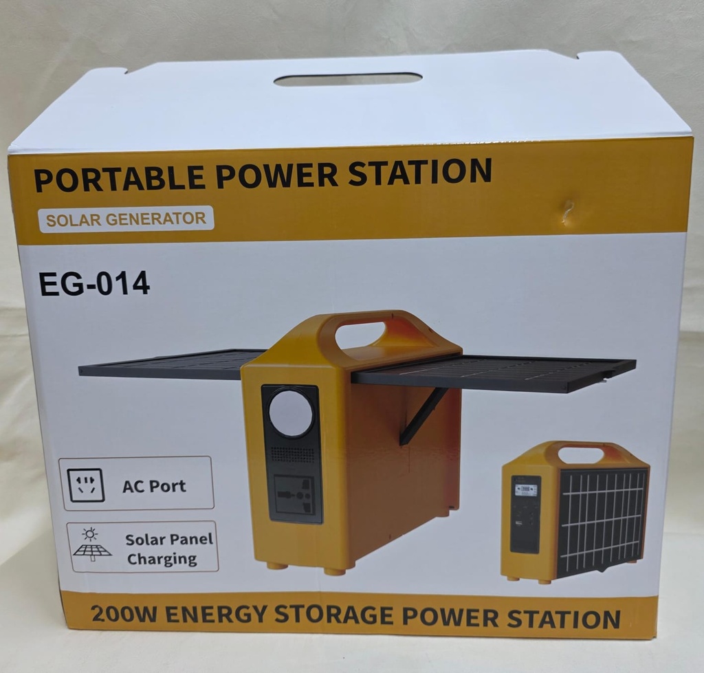 ESTACION DE ENERGIA SOLAR PORTATIL 200W |EG014|