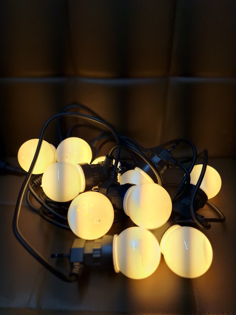 GUIRNALDA ELECTRICA 5M-10 FOCOS  BLANCOS  |D4123|