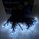 LUCES DE NAVIDAD SOLAR BOLITAS BLANCAS 5M-20 LED  