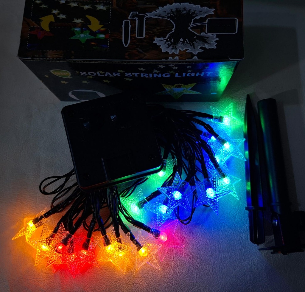 LUCES DE NAVIDAD ESTRELLAS MULTICOLOR 5M-20 LED 