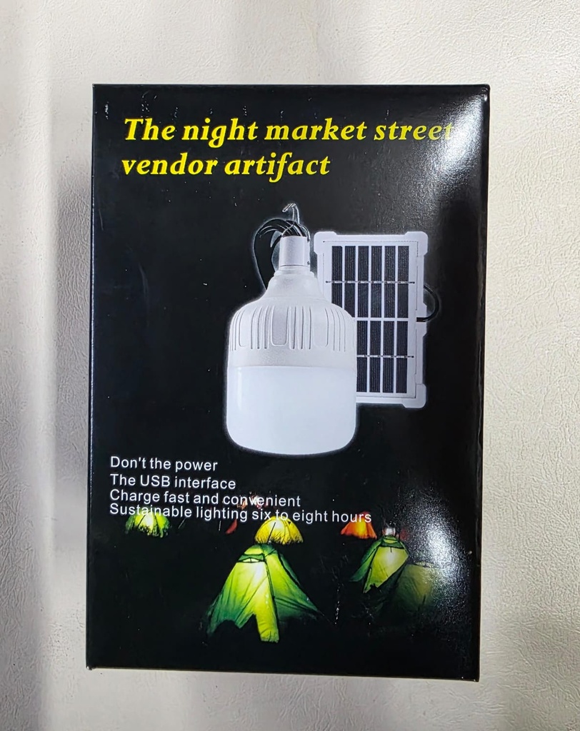 FOCO PORTATIL CON PANEL SOLAR |160040|