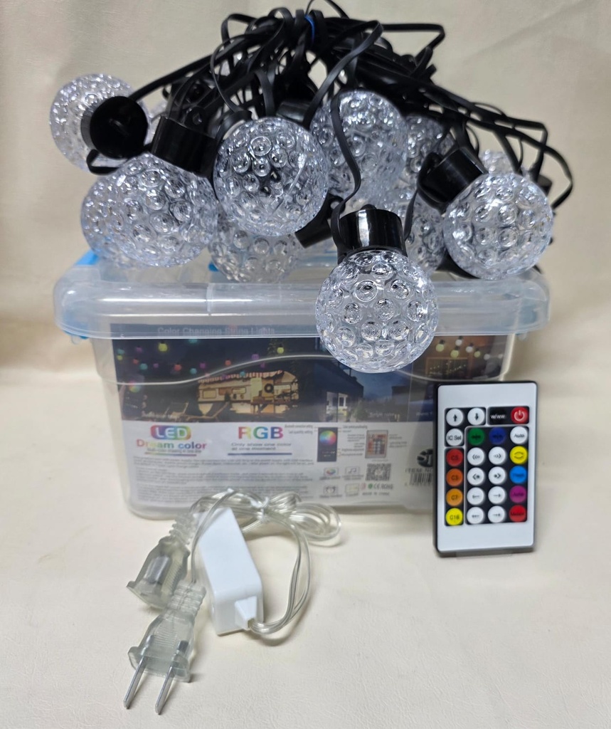 GUIRNALDA ELECTRICA ESFERA ASPERA RGB 9M |SD-67417|