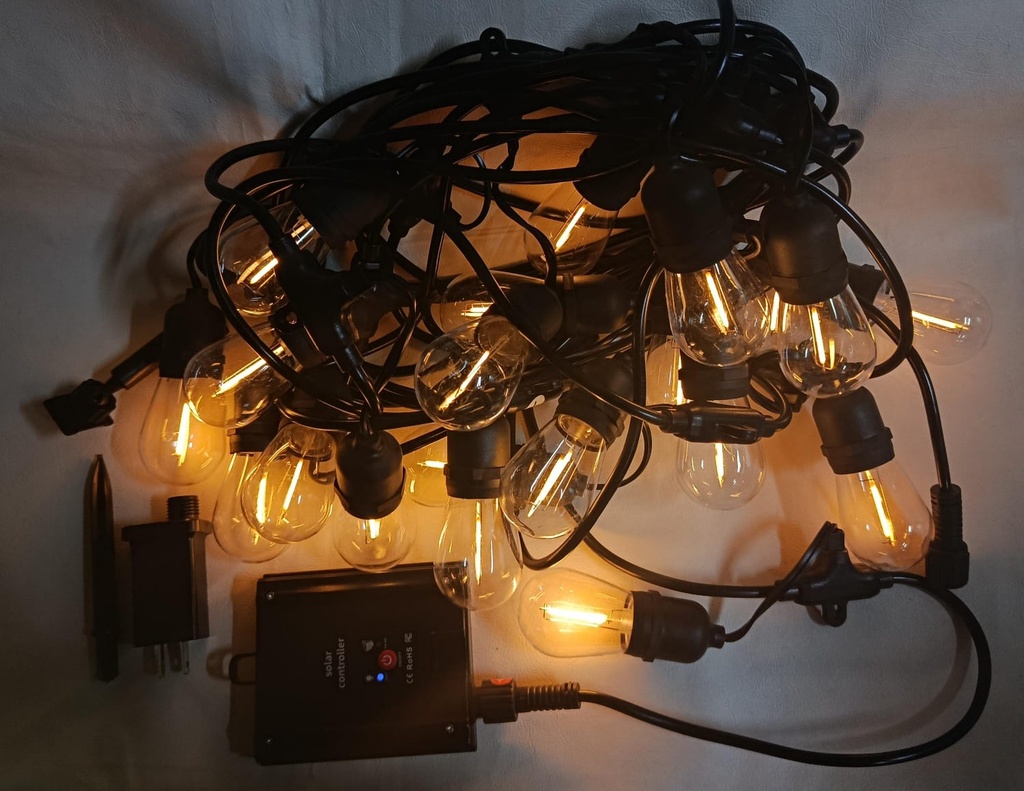 GUIRNALDA SOLAR Y ELECTRICA 10M -20 FOCOS |12478|