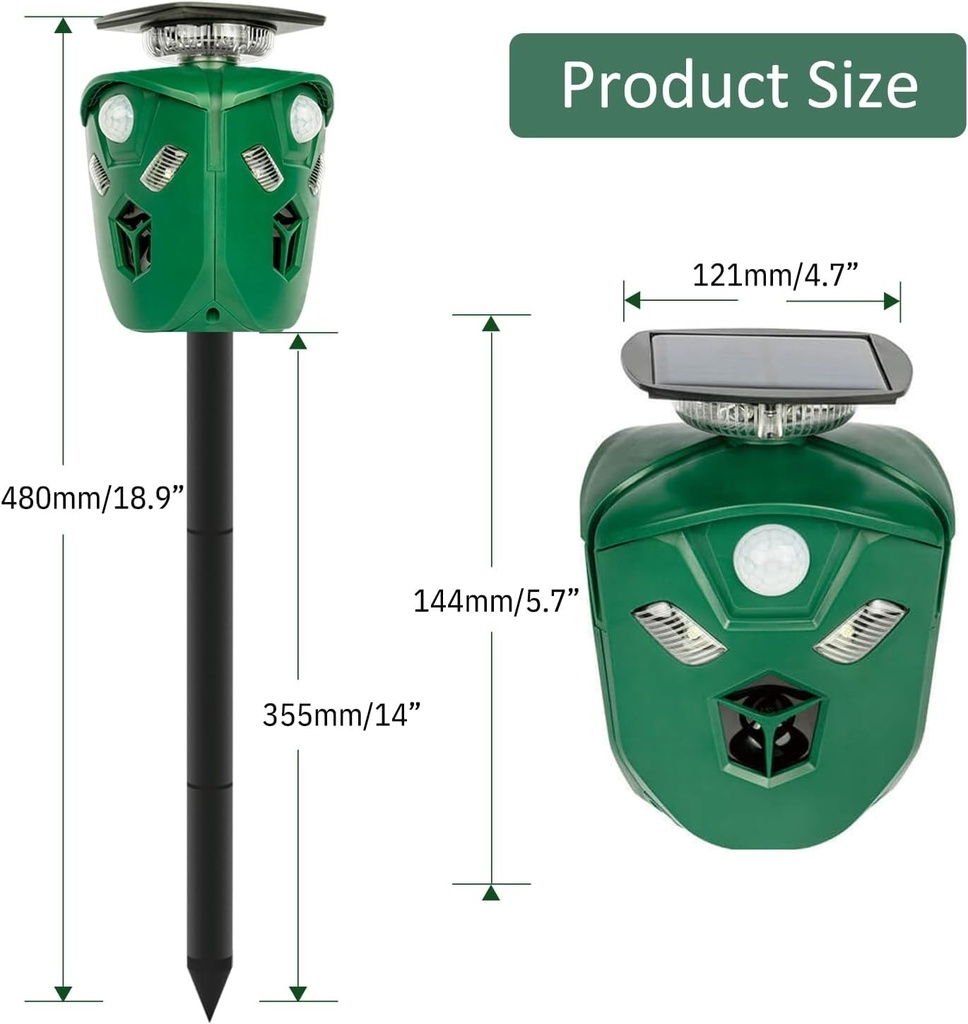 AHUYENTADOR DE AVES, PERROS, GATOS, RATAS |AR16|