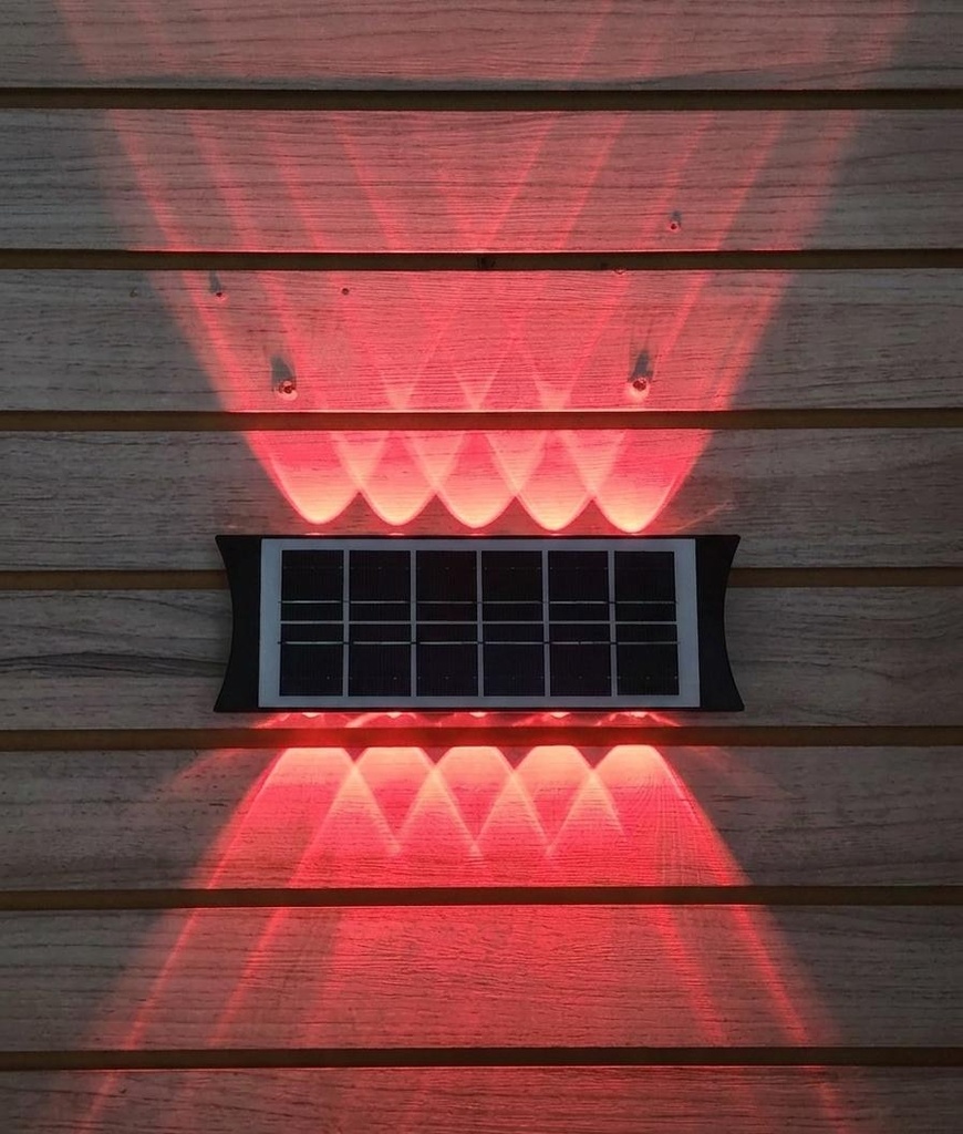 LUZ SOLAR DE PARED 10 LEDS RGB|TY041|