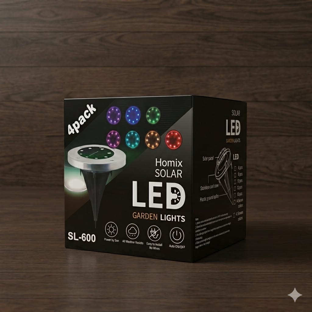 LUCES SOLARES DE PISO X 4 unid. |AJ440475|
