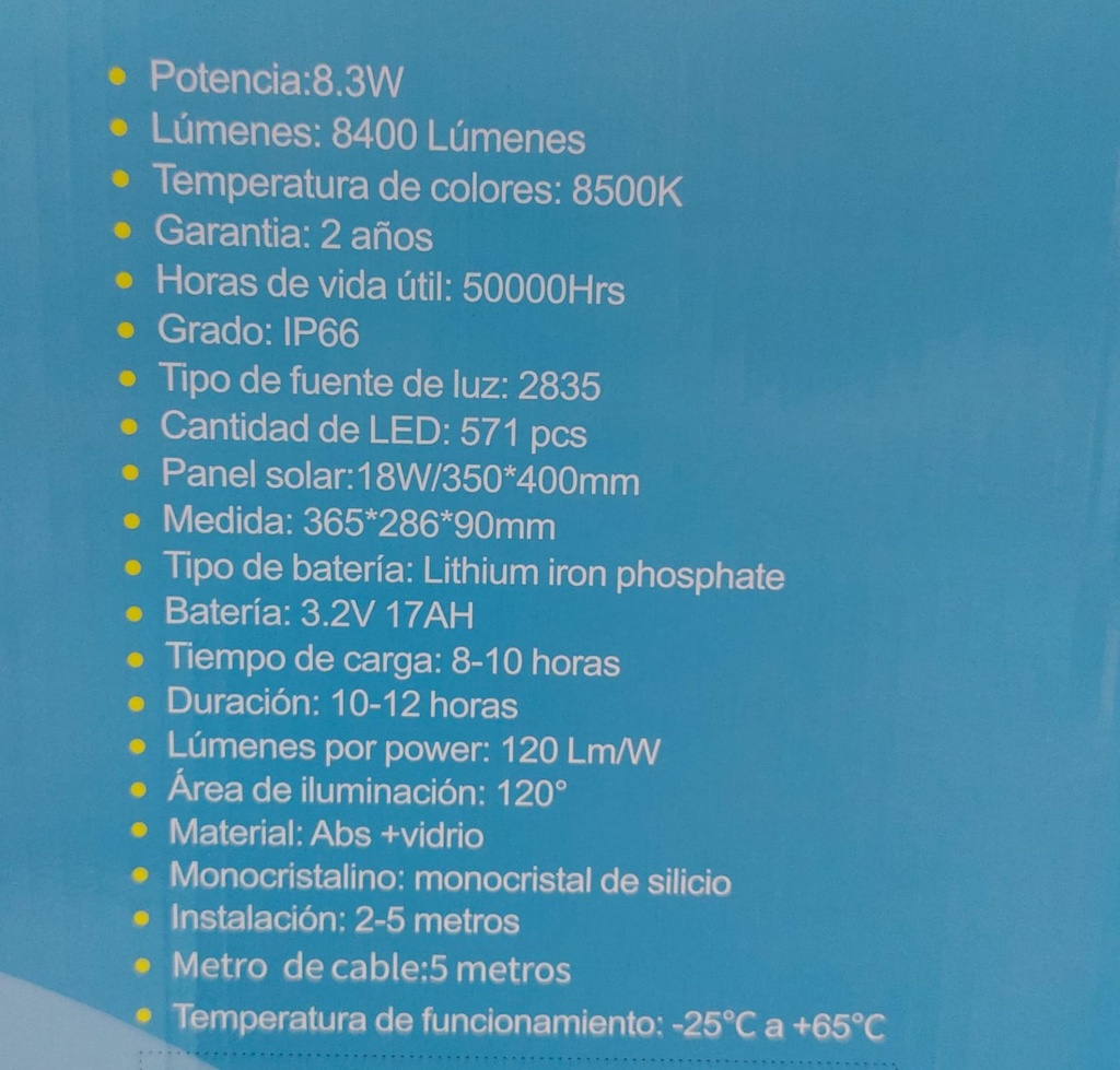 REFLECTOR SOLAR PARA EXTERIORES |AJ440499| 