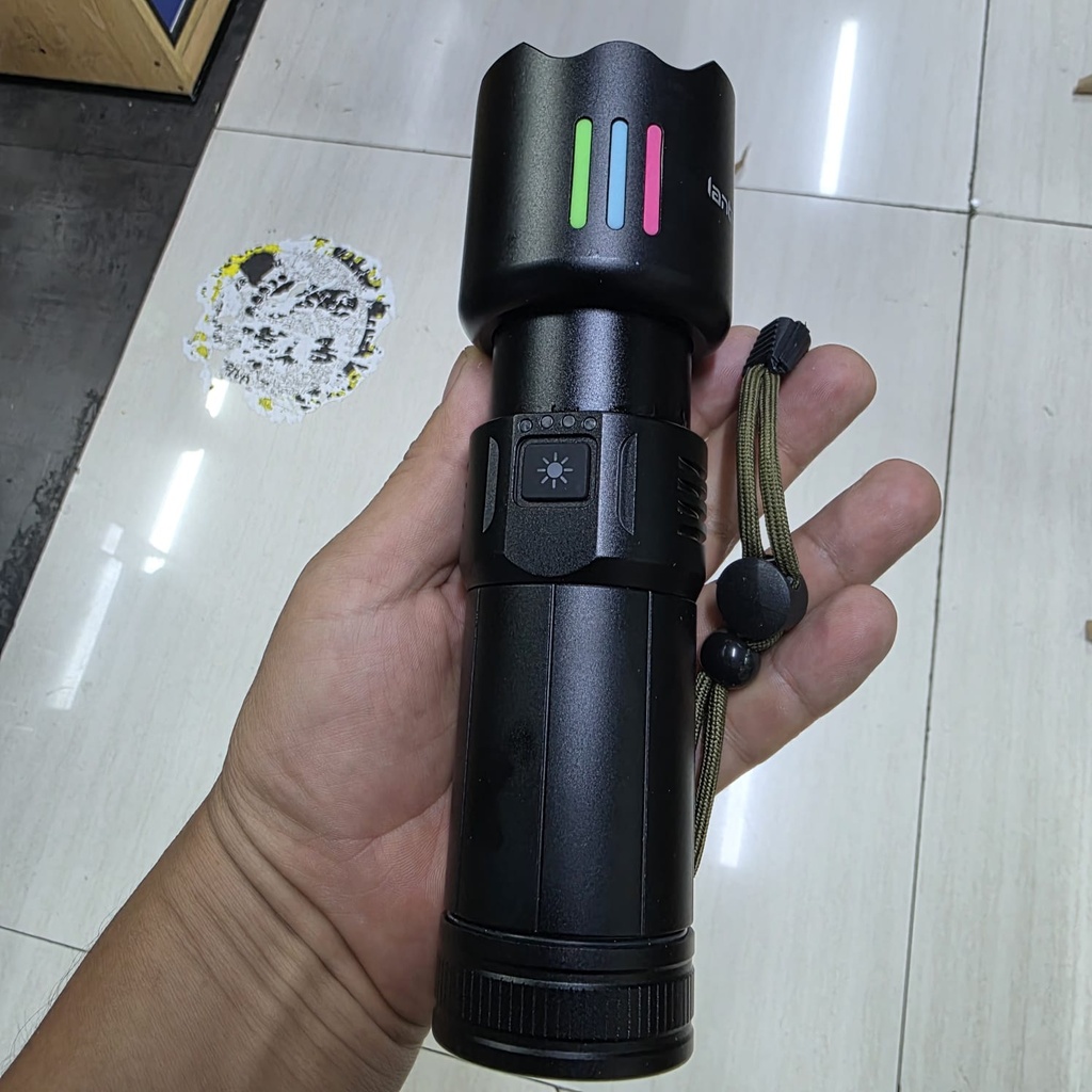 LINTERNA RECARGABLE CON 3 BATERIAS DE LITIO |LT-G522|