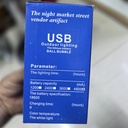 FOCO RECARGABLE SOLAR  5 HORAS NARANJA |HONG MAI| 