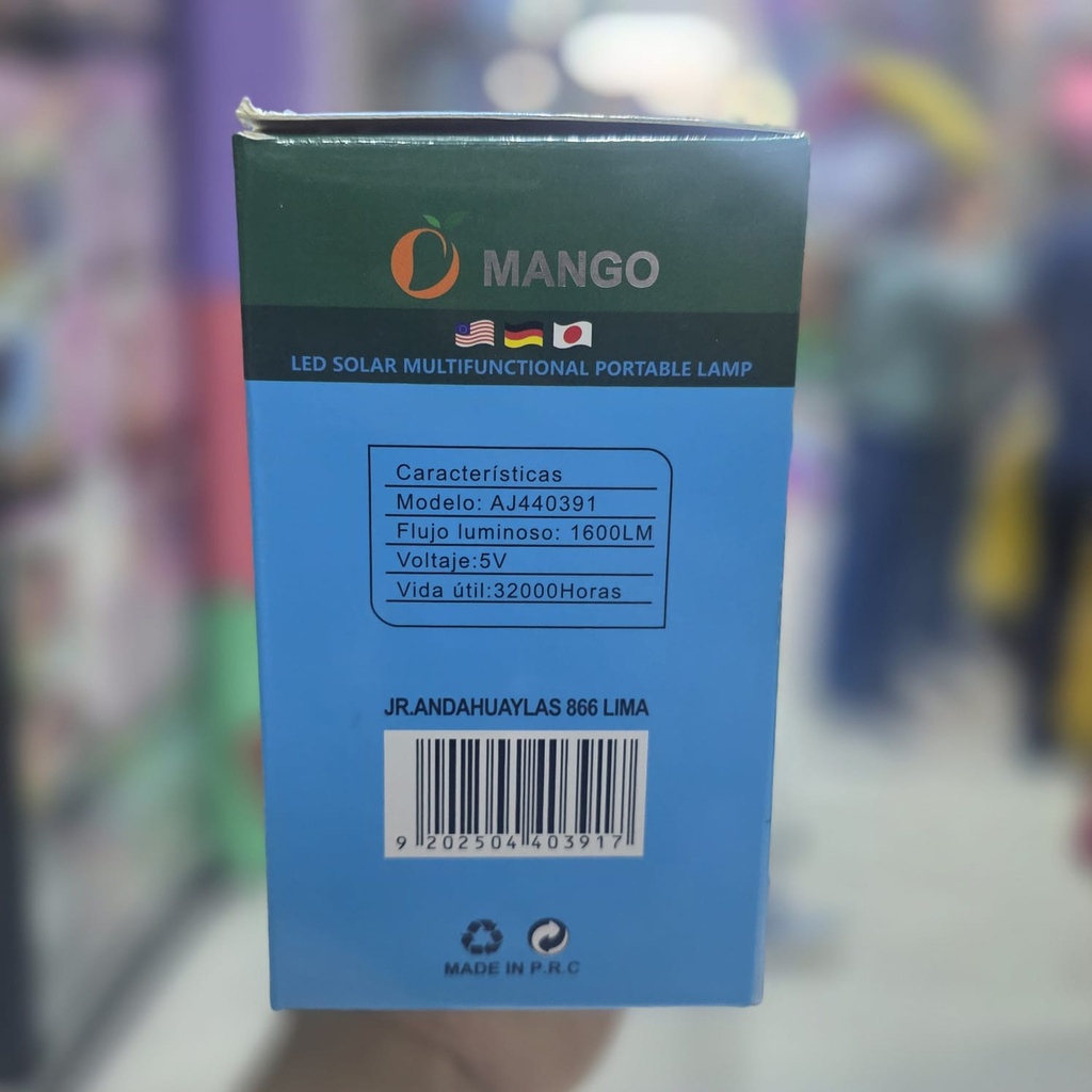 LINTERNA  PARLANTE BLUETOOTH RECARGABLE |440391|
