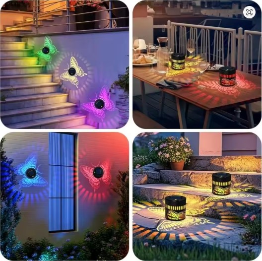 LUCES DECORATIVAS MARIPOSA MULTICOLOR Y AMBAR |0007| 