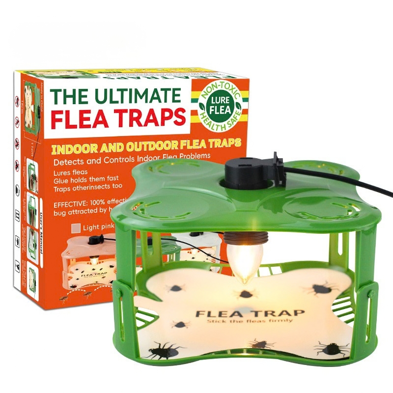 TRAMPA DE PULGAS ELÉCTRICA CON FOCO Y LÁMINA ADHESIVA |MY-FLEA|
