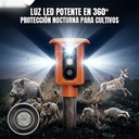 AHUYENTADOR SOLAR DE ANIMALES CON SIRENA 120 dB, ULTRASONIDO Y LUZ LED, CON SENSOR DE MOVIMIENTO |QSQ-188|