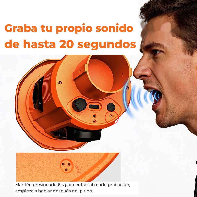 AHUYENTADOR SOLAR DE ANIMALES CON SIRENA 120 dB, ULTRASONIDO Y LUZ LED, CON SENSOR DE MOVIMIENTO |QSQ-188|