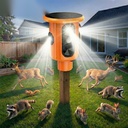AHUYENTADOR SOLAR DE ANIMALES CON SIRENA 120 dB, ULTRASONIDO Y LUZ LED, CON SENSOR DE MOVIMIENTO |QSQ-188|