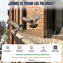 PUAS ANTIPALOMAS DE ACERO INOXIDABLE 304, 50cm, 60 PUAS |MY-PUAS50|