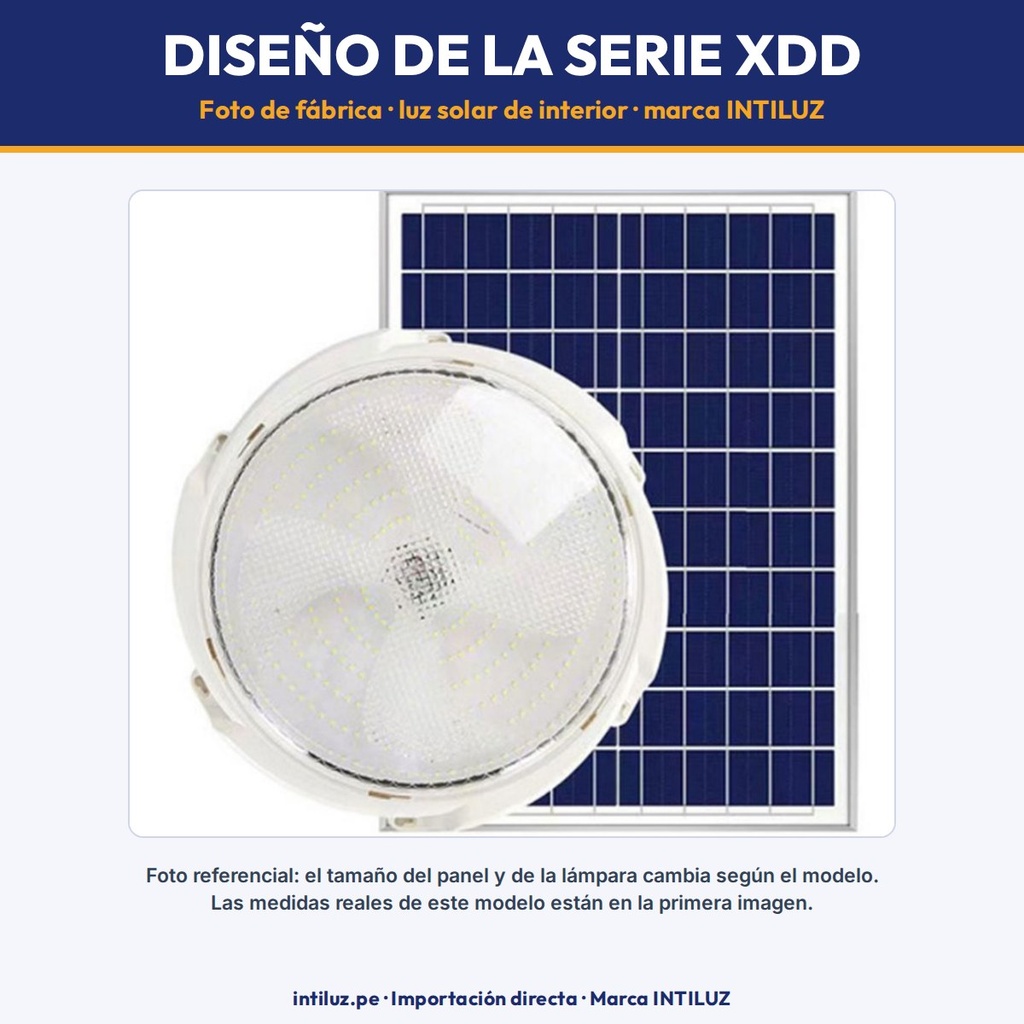 Luz solar de interior tricolor XDD-20T - foto de fábrica
