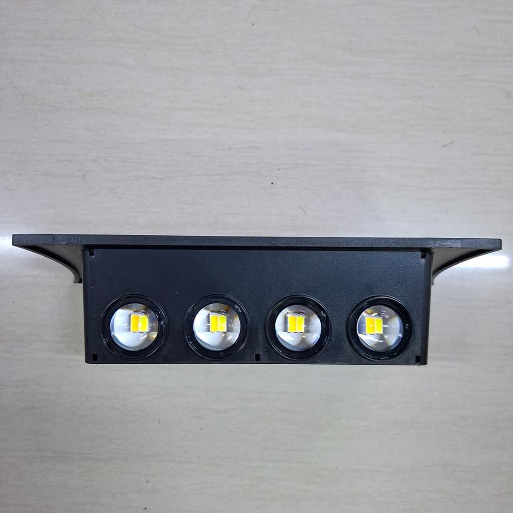 LUZ SOLAR DE PARED 8 LEDs BLANCO Y AMBAR |BK-8ByA|