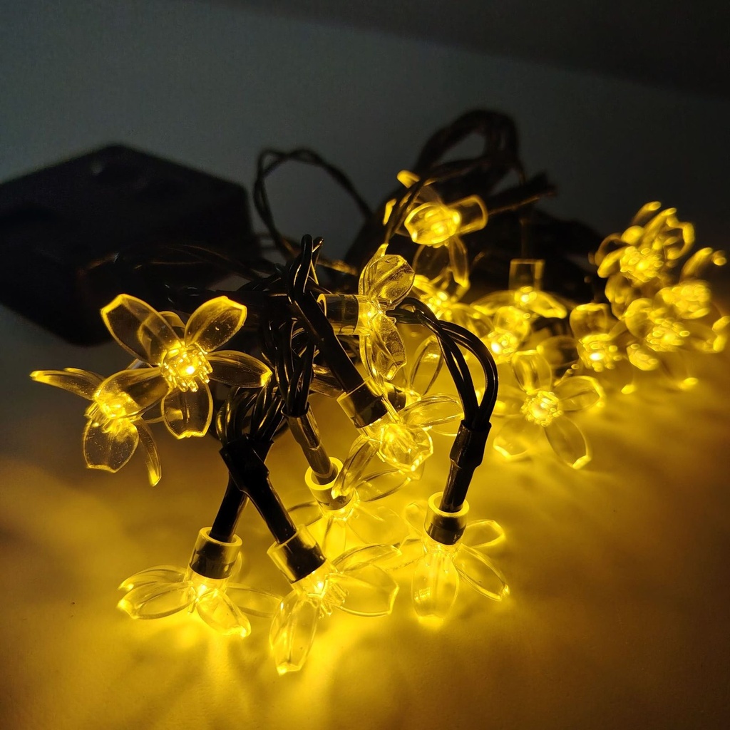 LUCES DE NAVIDAD SOLAR FLORES DE CEREZA 5M - foto