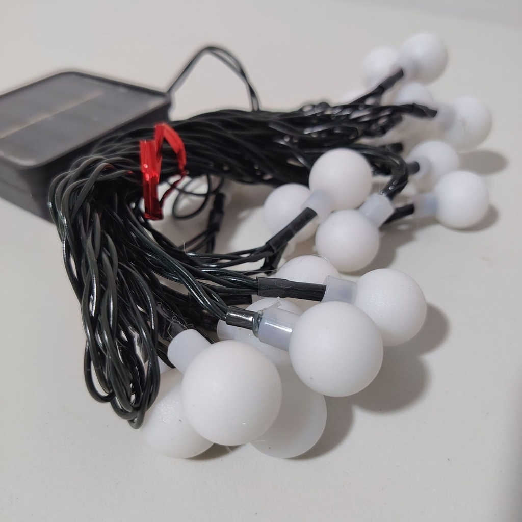 LUCES DE NAVIDAD SOLAR BOLA MULTICOLOR 5M - foto