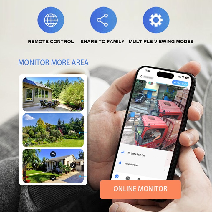 LUZ PASTORAL CON CAMARAS DE VIGILANCIA |LD001-W|