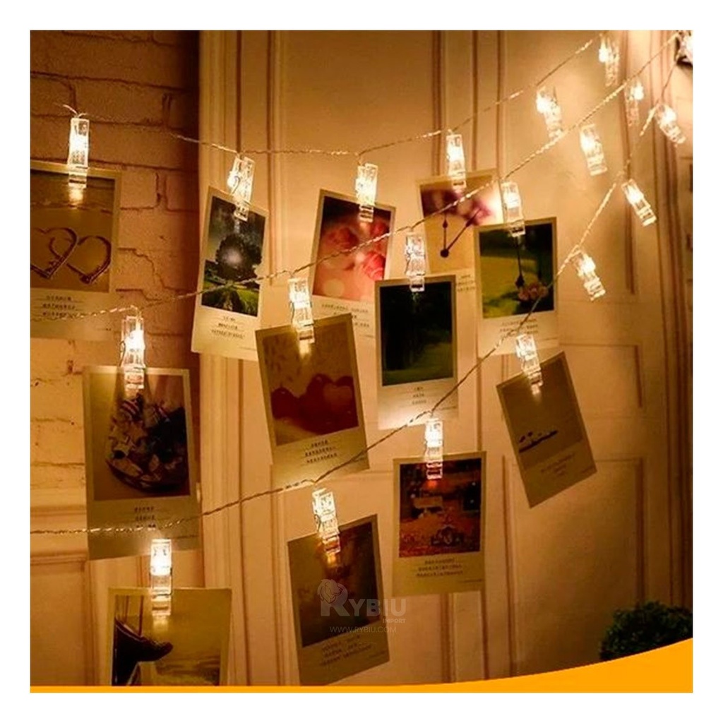 TIRA DE 20 GANCHOS DE LUCES LED  3.8m |F3528| 