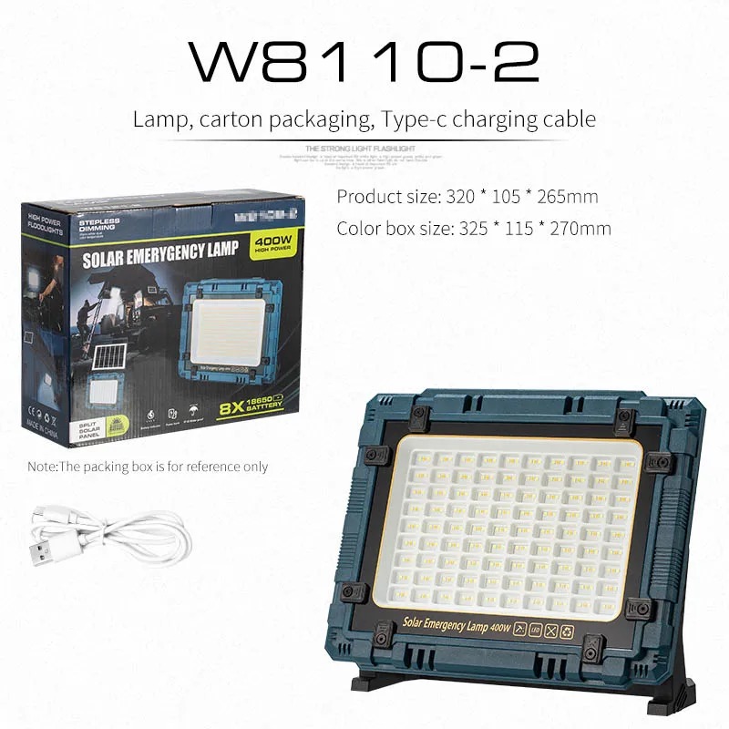 REFLECTOR CON PANEL SOLAR LANTUN 400W |XY11798|