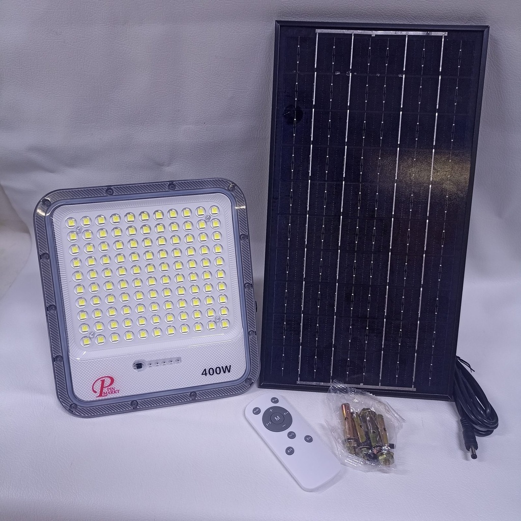 REFLECTOR 400W DE POLIACRILICO CON PANEL SOLAR |090808-20|